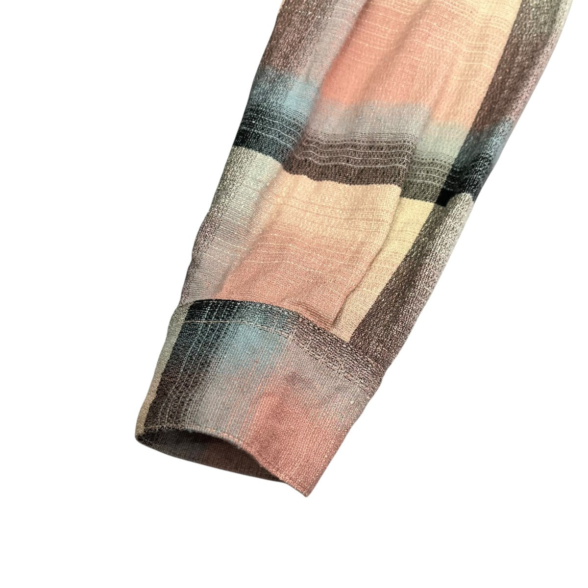 SUGARHILL RAYON OMBRE PLAID OPEN COLLAR BLOUSEレーヨン素材チェックシャツ2441000507 古着・中古-4枚目のアイテム画像
