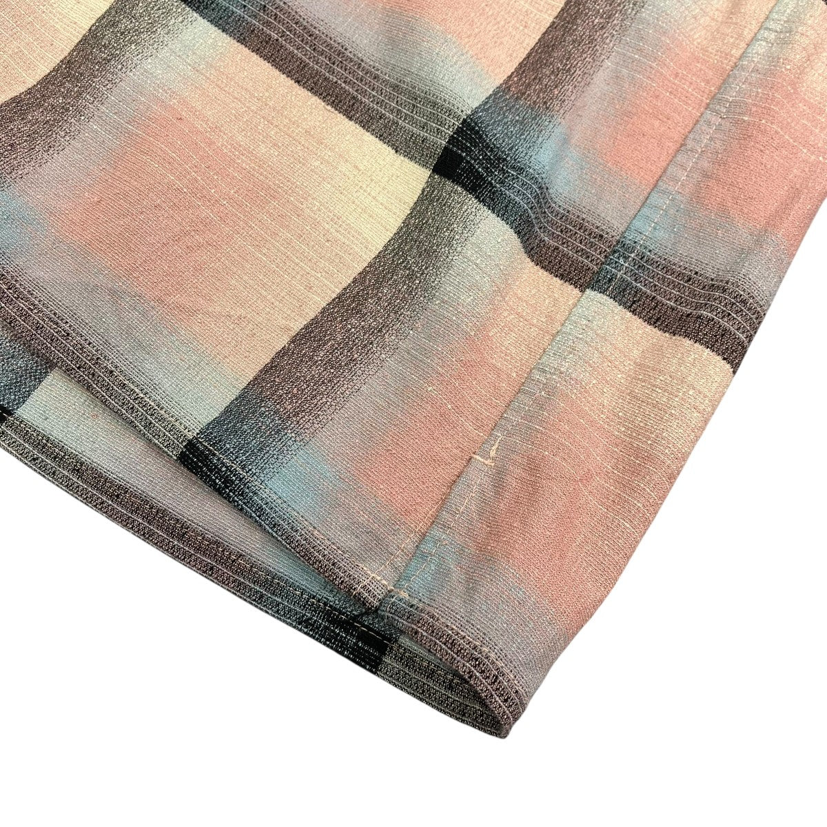 SUGARHILL RAYON OMBRE PLAID OPEN COLLAR BLOUSEレーヨン素材チェックシャツ2441000507 古着・中古-5枚目のアイテム画像