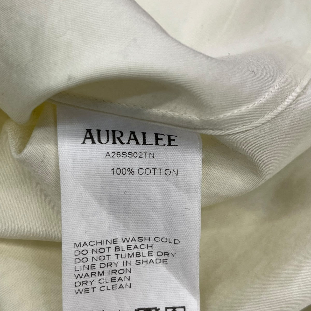 AURALEE(オーラリー) 26SSWASHED FINX TWILL SLIM SHIRTロングシャツ