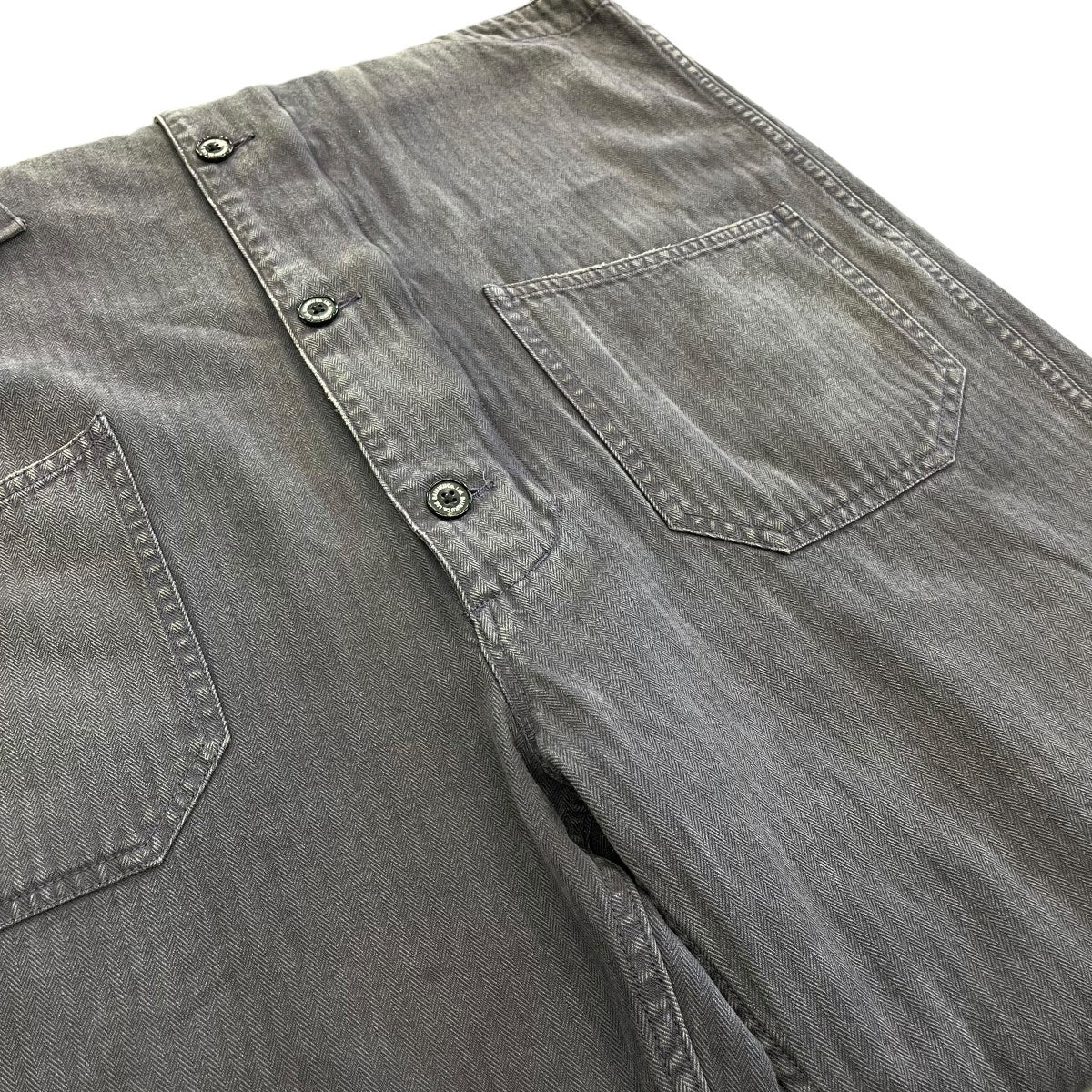 DAIRIKU 20SSHerringbone Vintage Over Allオーバーオール20SS B-5 古着・中古-4枚目のアイテム画像