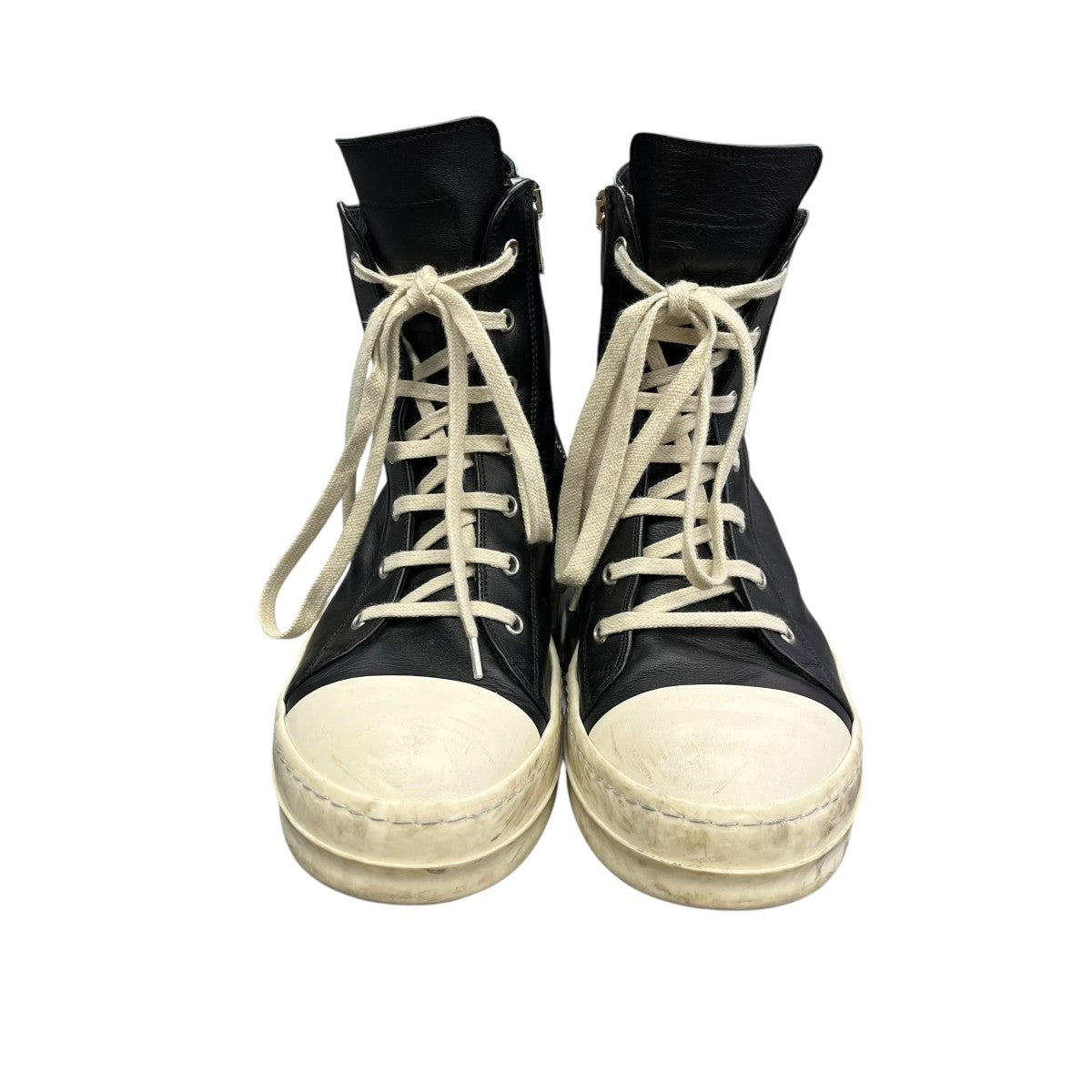 RICK OWENS(リックオウエンス) RAMONESハイカットスニーカー ブラック