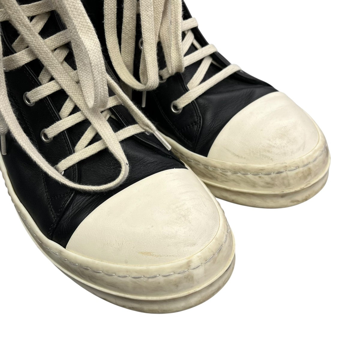 RICK OWENS(リックオウエンス) RAMONESハイカットスニーカー ブラック
