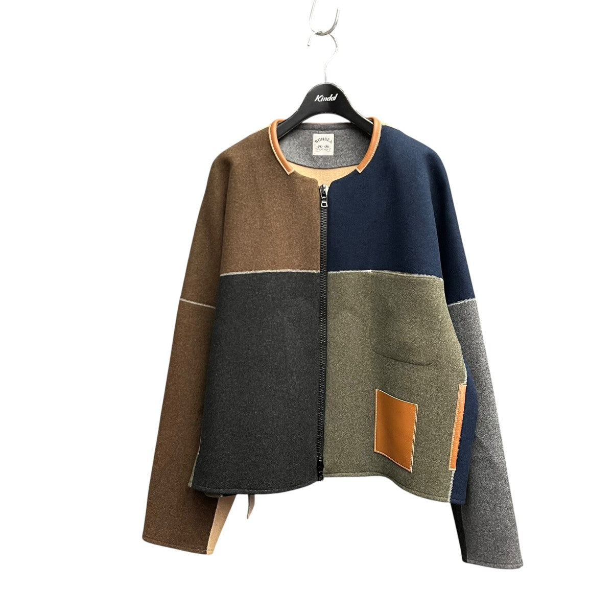 SUNSEA 20AWPeter Melton Blousonノーカラージャケット20A30 古着・中古-1枚目のアイテム画像
