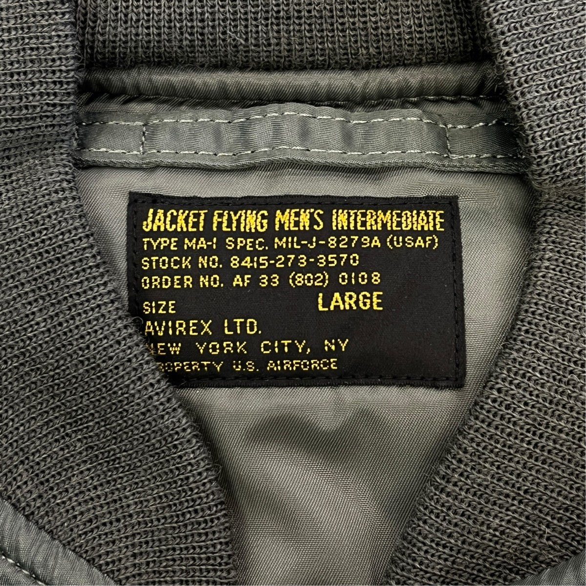 AVIREX MA-1 VINTAGEMA-1ジャケット783-4952025 古着・中古-7枚目のアイテム画像