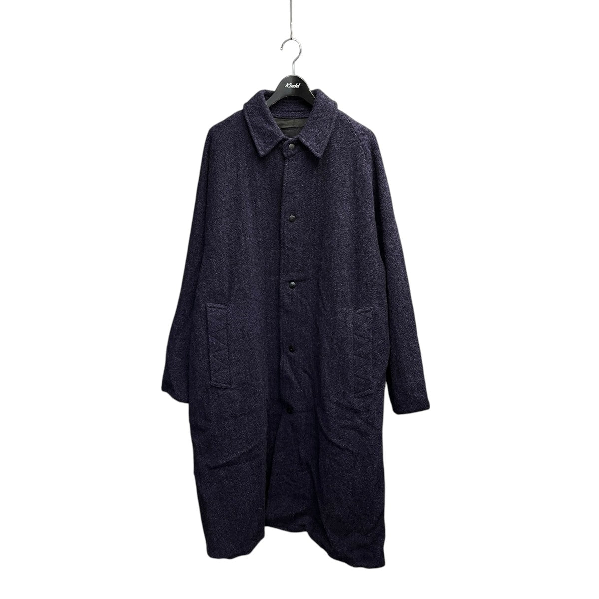 chez vidalenc×Harris Tweed COAT BOBIツイードコート 古着・中古-1枚目のアイテム画像