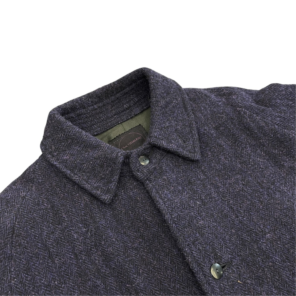 chez vidalenc×Harris Tweed COAT BOBIツイードコート 古着・中古-3枚目のアイテム画像