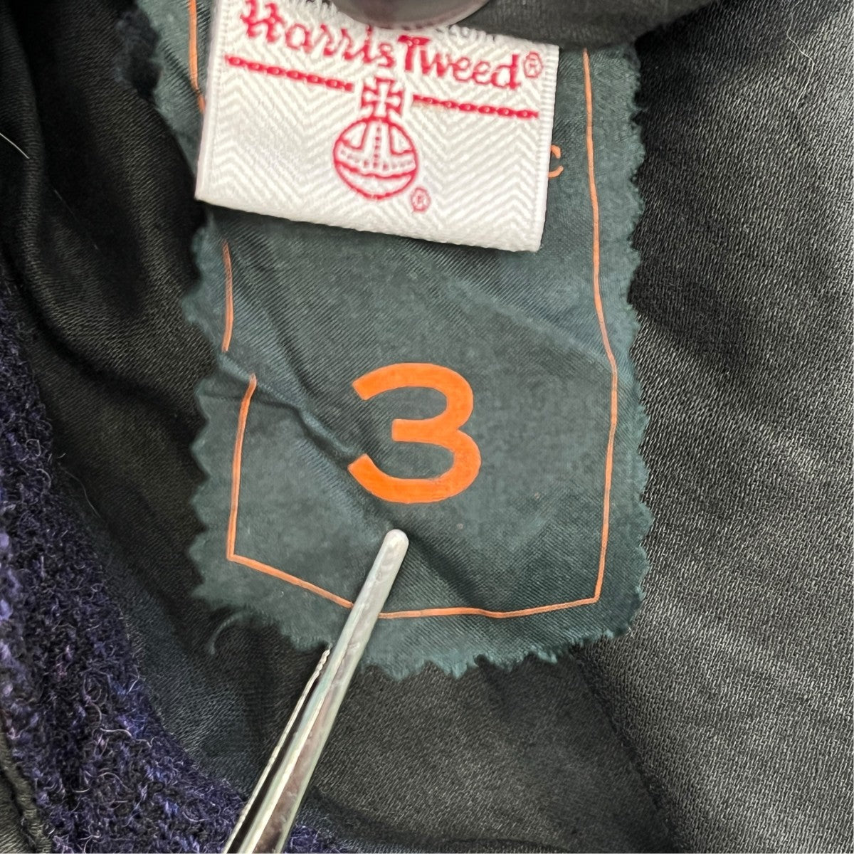 chez vidalenc×Harris Tweed COAT BOBIツイードコート 古着・中古-6枚目のアイテム画像