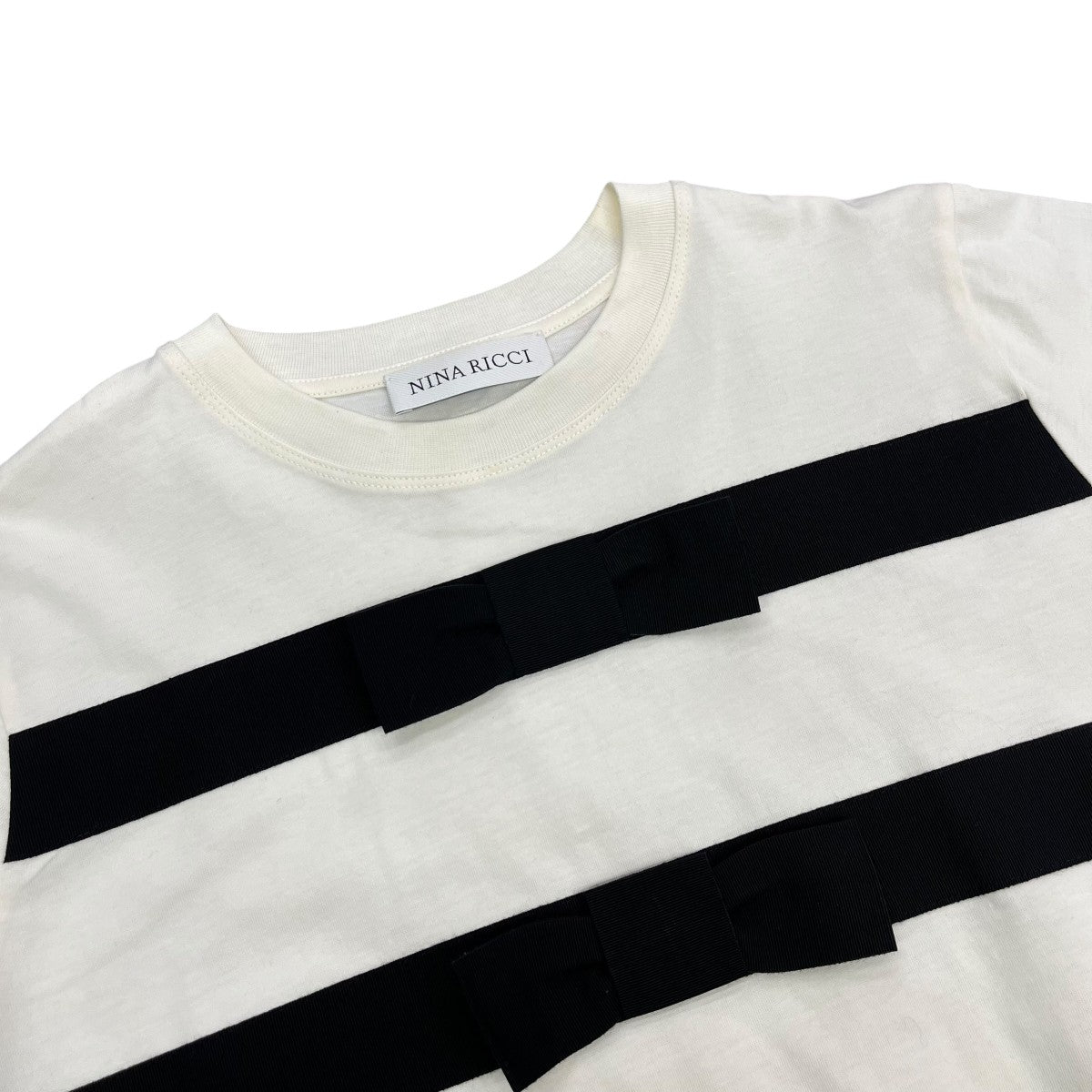 NINA RICCI 25SSJERSEY BOW RIBBON TEE半袖カットソー25PJTO027CO1094 古着・中古-3枚目のアイテム画像