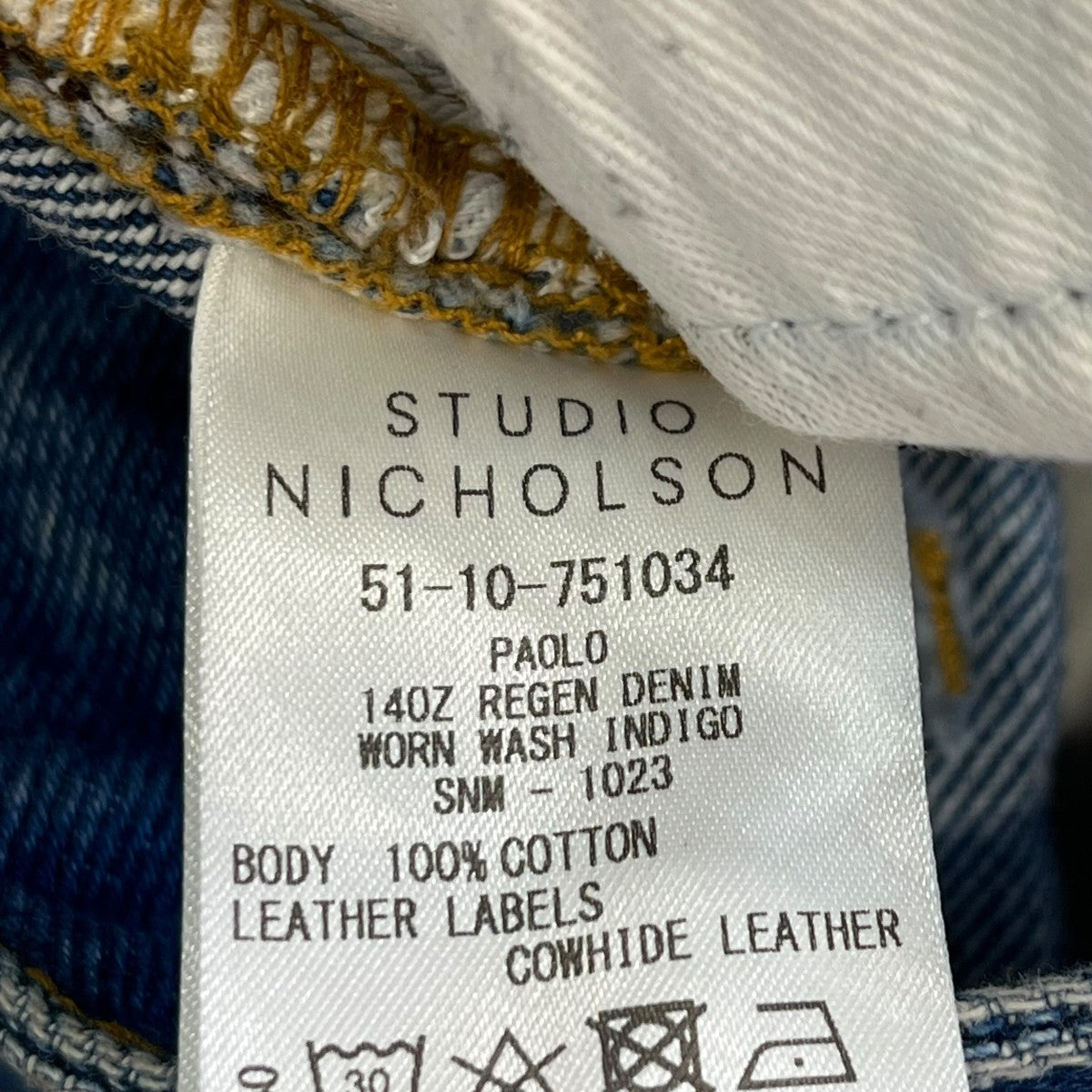 VOLUME JEAN PAOLOデニムパンツSNM 1023