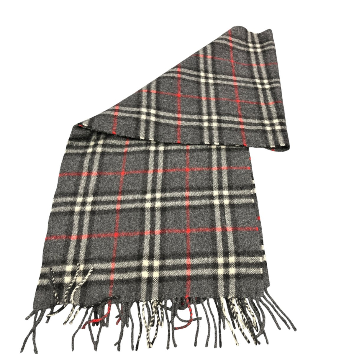Burberry’s カシミヤ チェックマフラー 古着・中古-2枚目のアイテム画像
