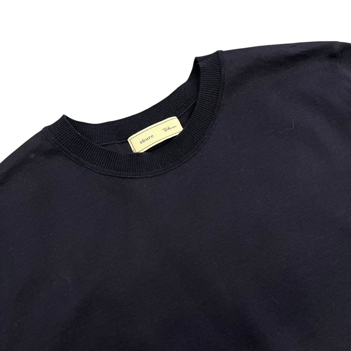EBURE×Ron Herman コットンポンチ ニットカラー ティー半袖カットソー