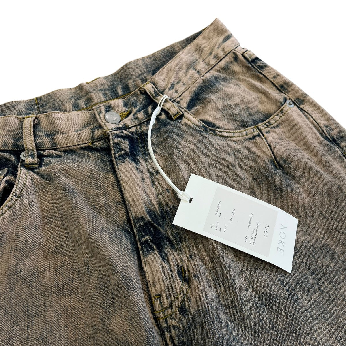 25SSBleach ＆ Over Dye Denim Wide Straight 5P PantsデニムパンツYK25SS0928P BO