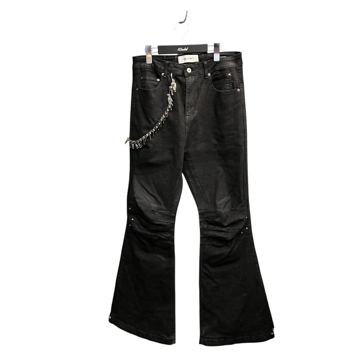 LOINARMIS Flare coating skewer chain jeansフレアパンツ 古着・中古-1枚目のアイテム画像