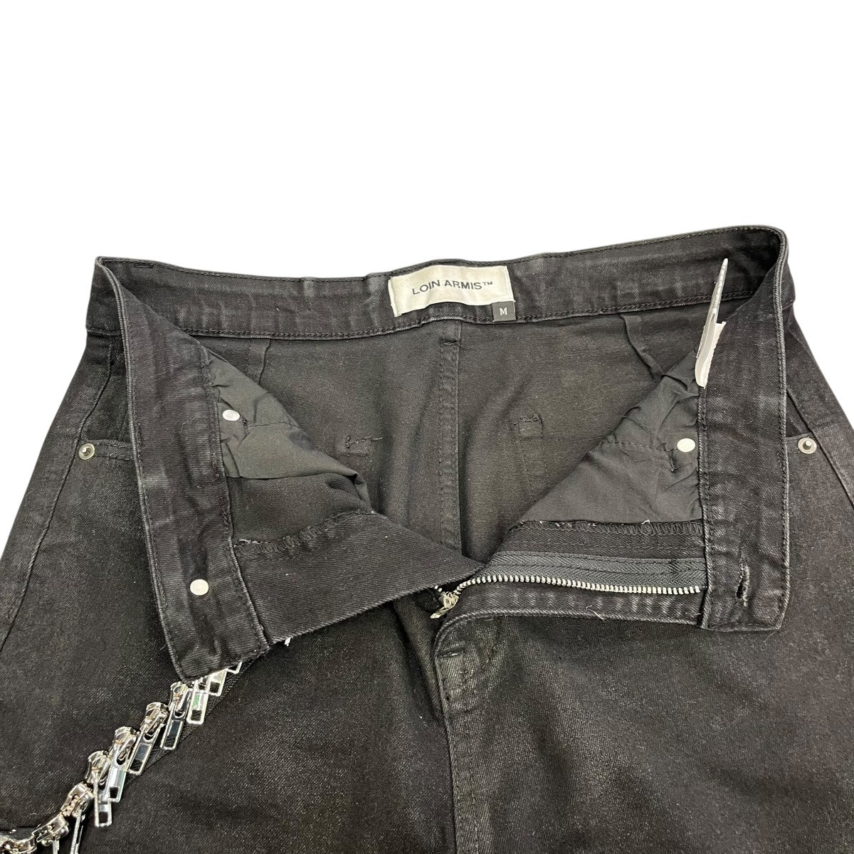 LOINARMIS Flare coating skewer chain jeansフレアパンツ 古着・中古-3枚目のアイテム画像