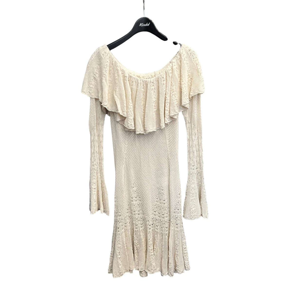 FETICO 24AWLACE KNIT OFF-SHOULDER MINI DRESSオフショルダードレスFTC244 0704 古着・中古-1枚目のアイテム画像