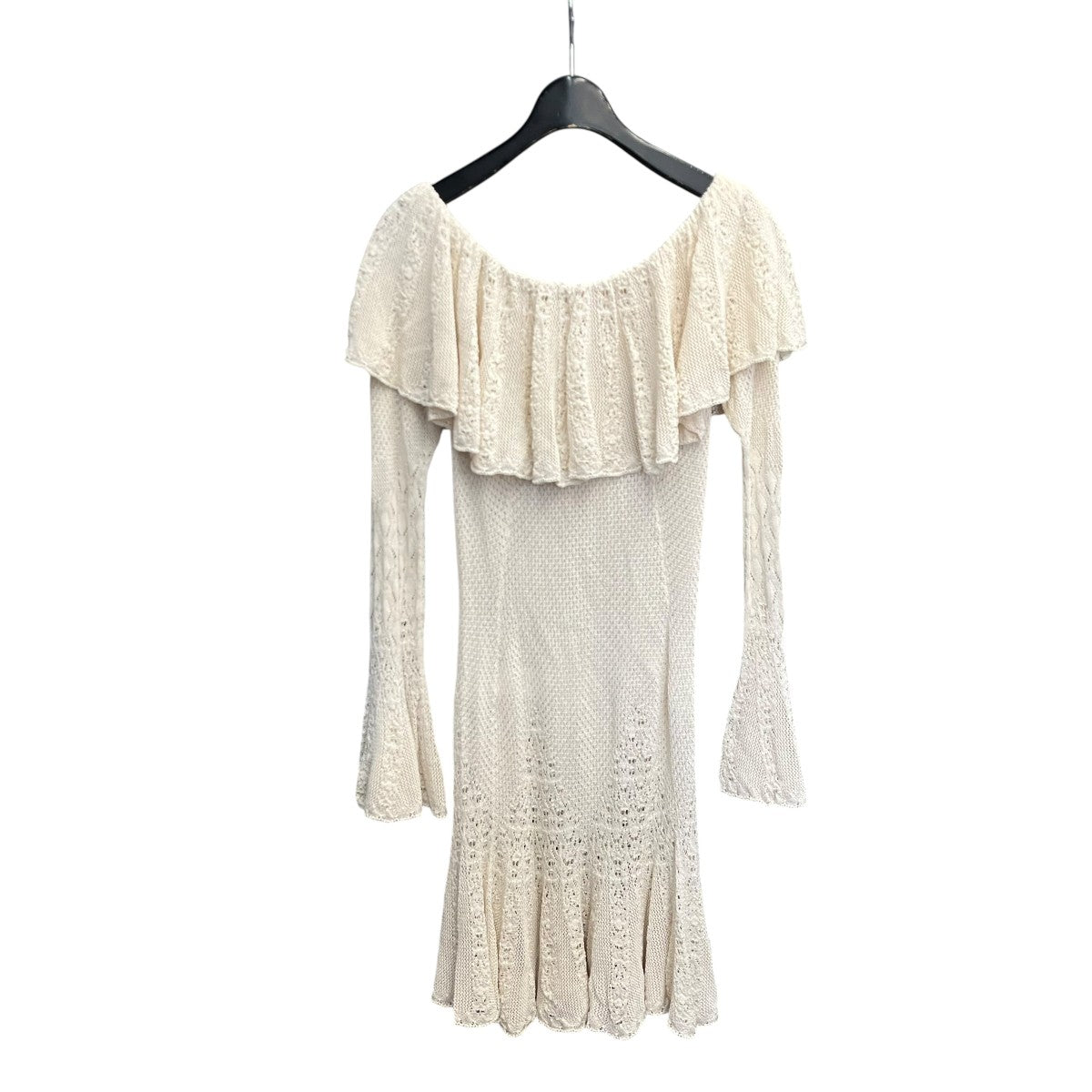 FETICO 24AWLACE KNIT OFF-SHOULDER MINI DRESSオフショルダードレスFTC244 0704 古着・中古-2枚目のアイテム画像