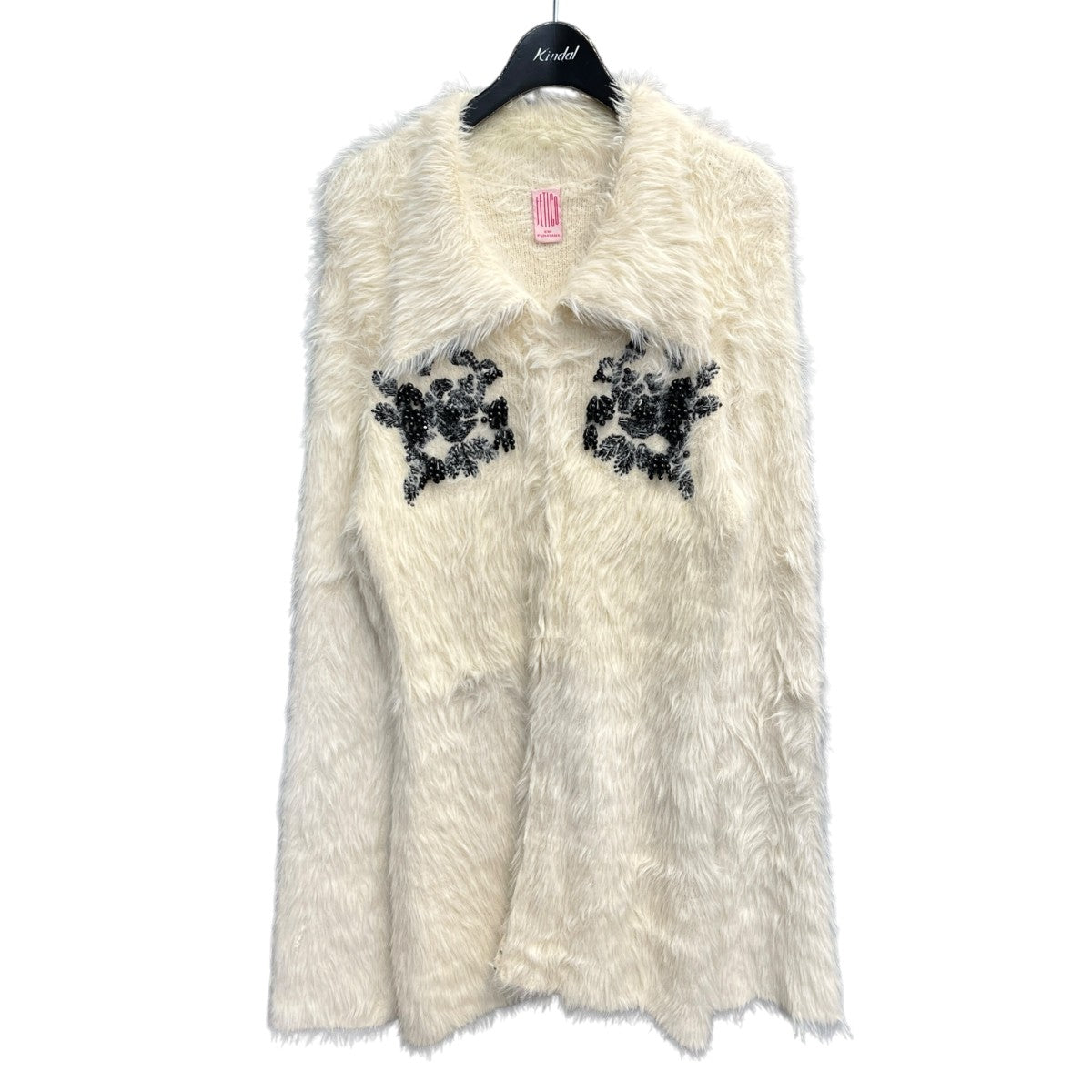 FETICO 24AWFUR KNIT BEAD EMBROIDERED JACKET「ファー ニット ビーズ エンブロイダード ジャケットFTC244 0710 古着・中古-1枚目のアイテム画像