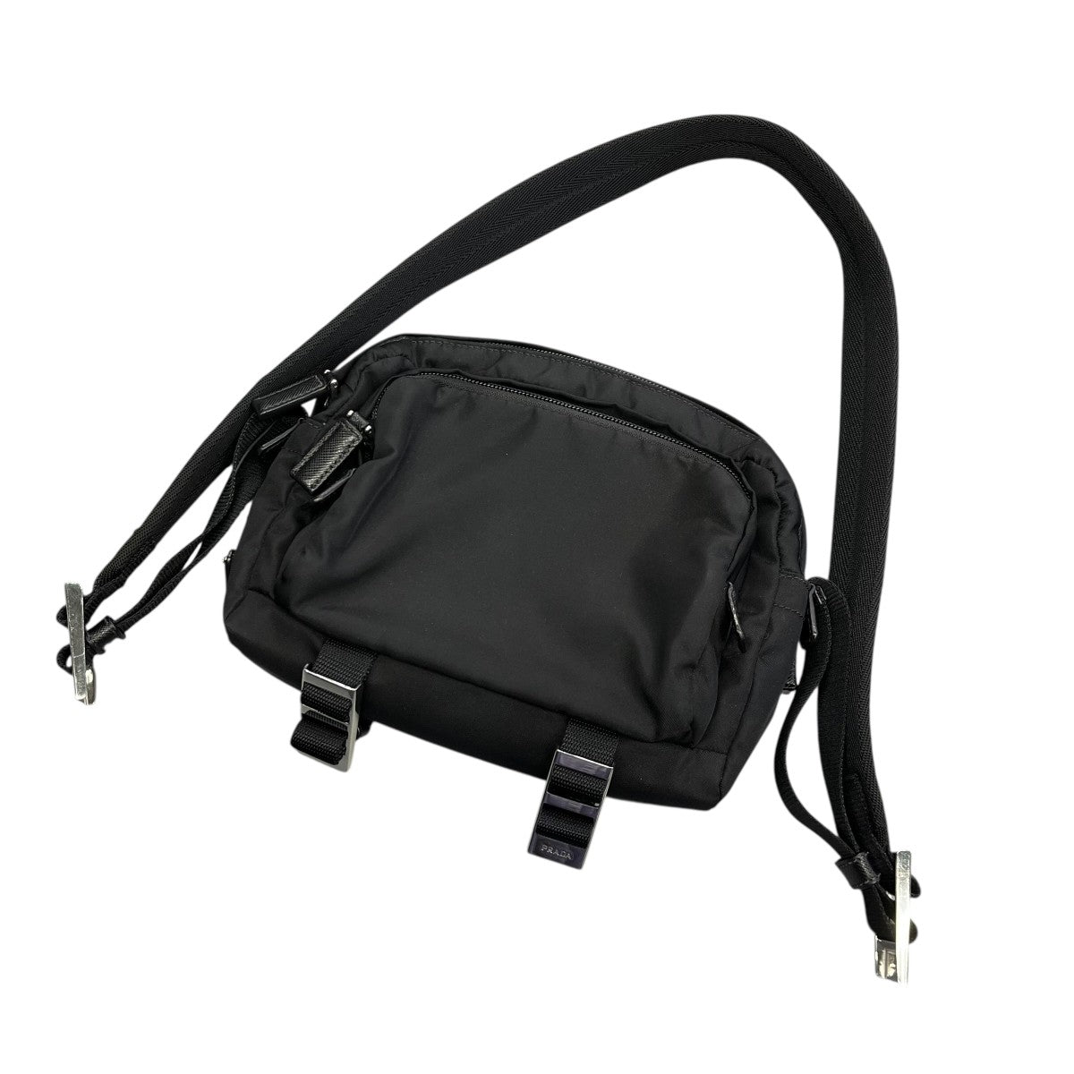 PRADA ロゴプレートミニショルダーバッグ2VH043 古着・中古-1枚目のアイテム画像