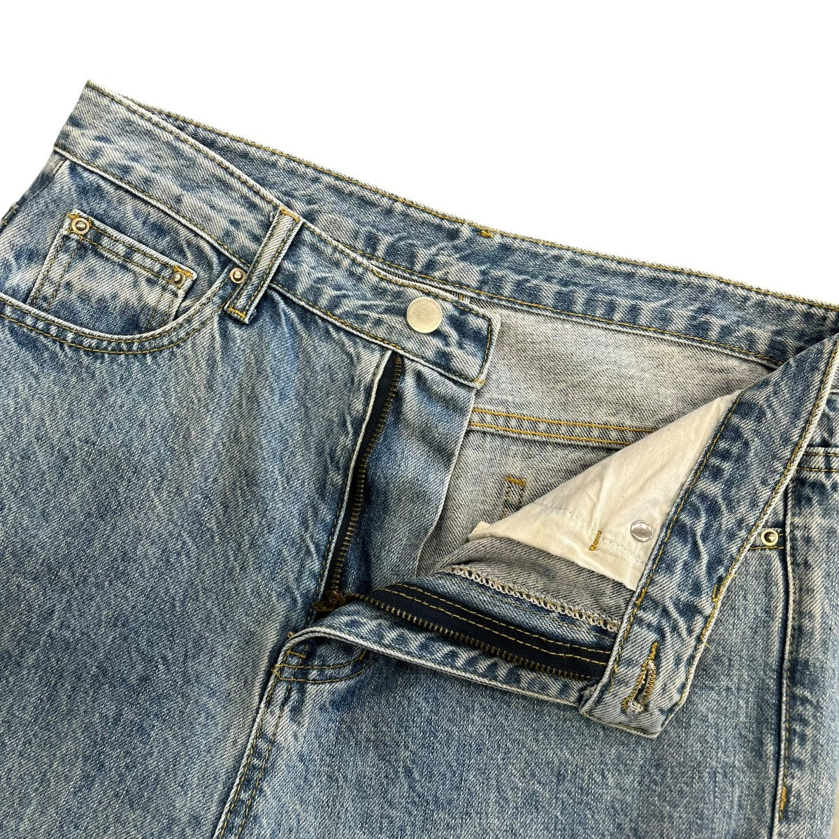 ok．soon ウォッシュドデニムパンツ 古着・中古-3枚目のアイテム画像