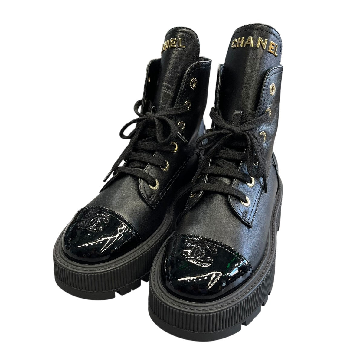 CHANEL レースアップブーツG45124 古着・中古-1枚目のアイテム画像