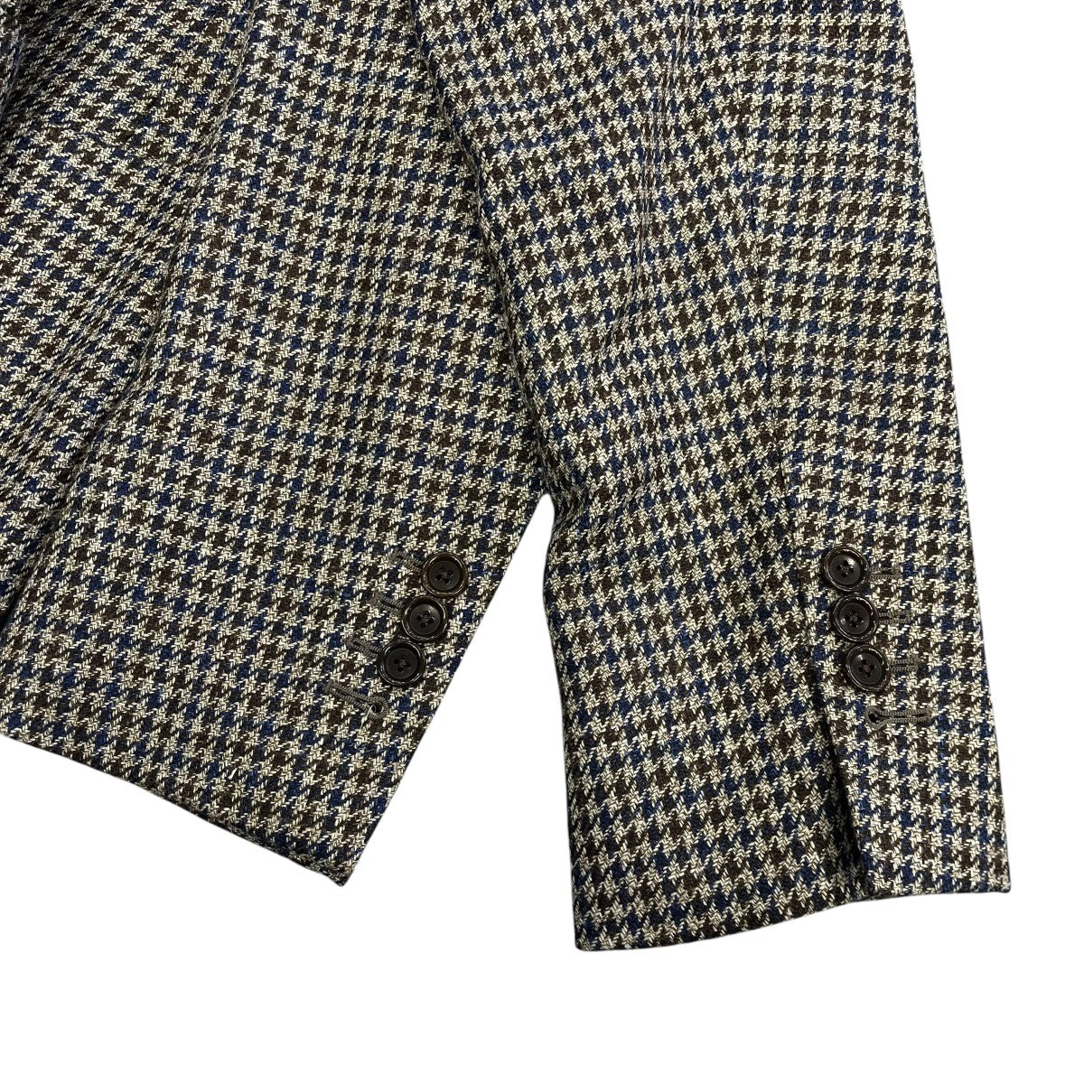 LORO PIANA FABRIC ウールシルクリネン ハウンドトゥース ジャケット千鳥格子テーラードジャケット21 16 0389 731