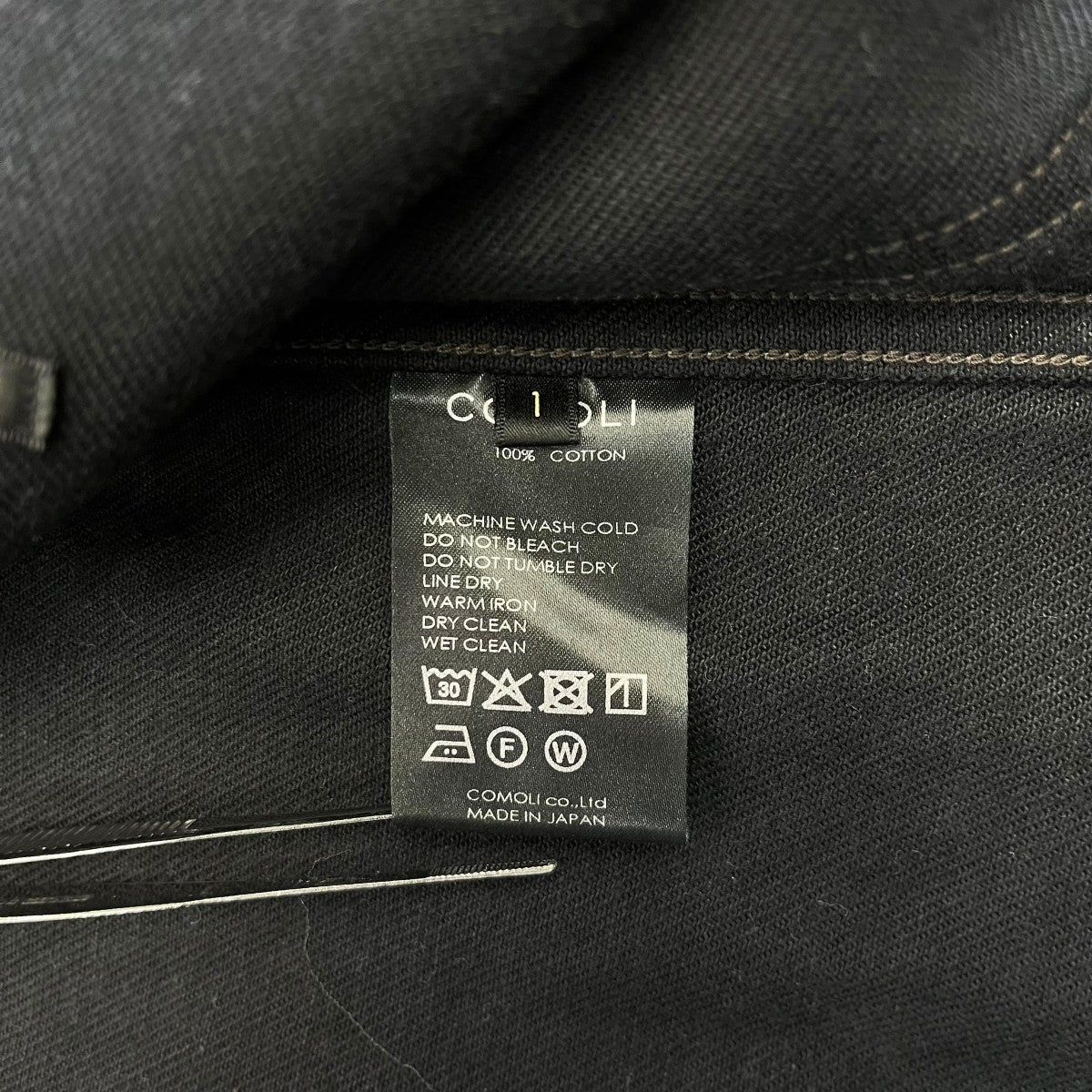 新品未使用　COMOLI 26SS ブラックデニムワークジャケット　サイズ1 COMOLI(コモリ) 26SSブラックデニム ワークジャケットデニムワーク