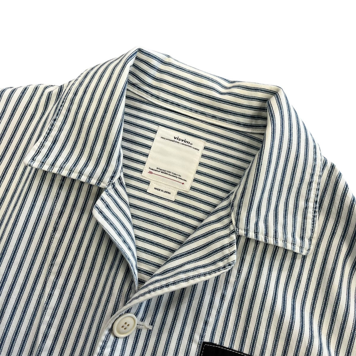 VISVIM 23SS COVERALL JACKET ストライプカバーオールジャケット 0123105006005 古着・中古-3枚目のアイテム画像