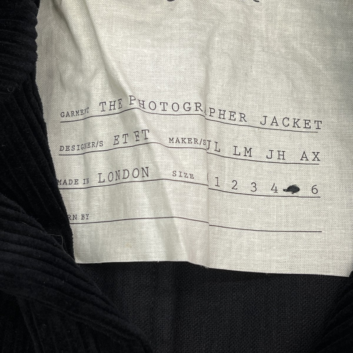 THE PHOTOGRAPHER JACKETコーデュロイジャケット