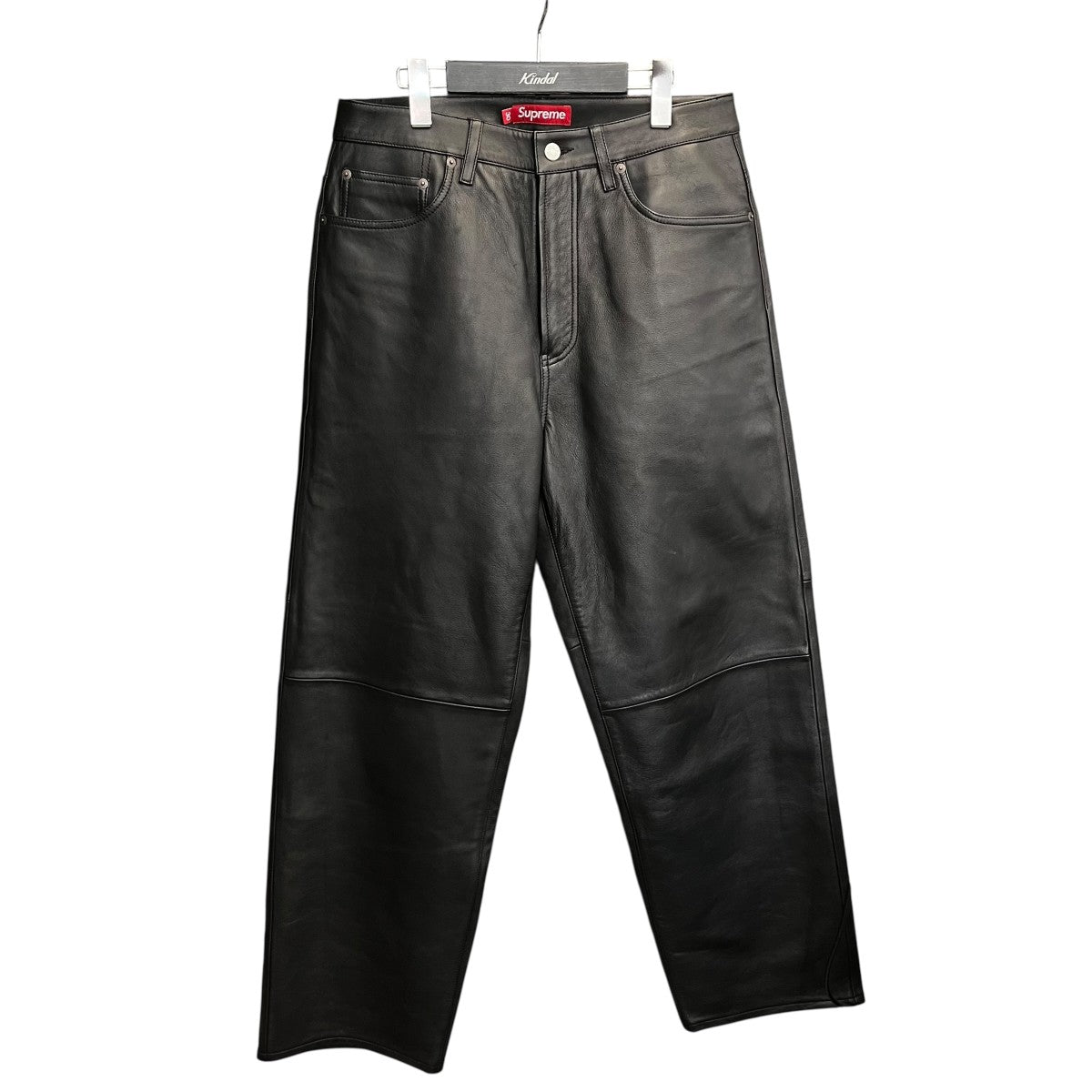 Supreme 24AWLeather Baggy 5-Pocket Jeanレザーパンツ101837 古着・中古-1枚目のアイテム画像