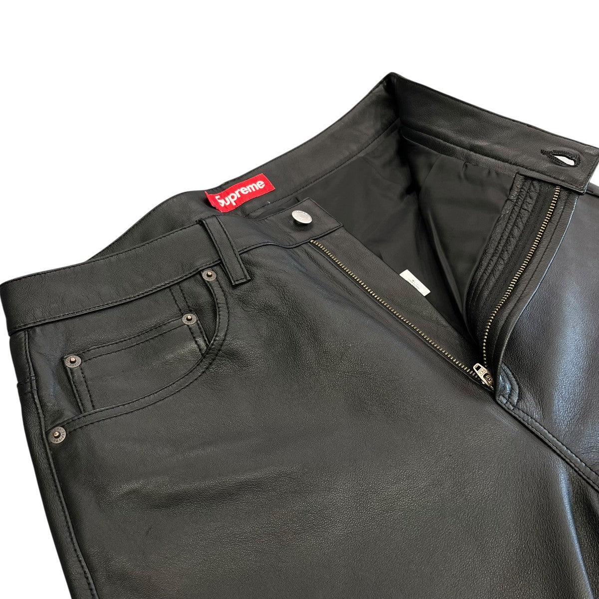 Supreme 24AWLeather Baggy 5-Pocket Jeanレザーパンツ101837 古着・中古-3枚目のアイテム画像