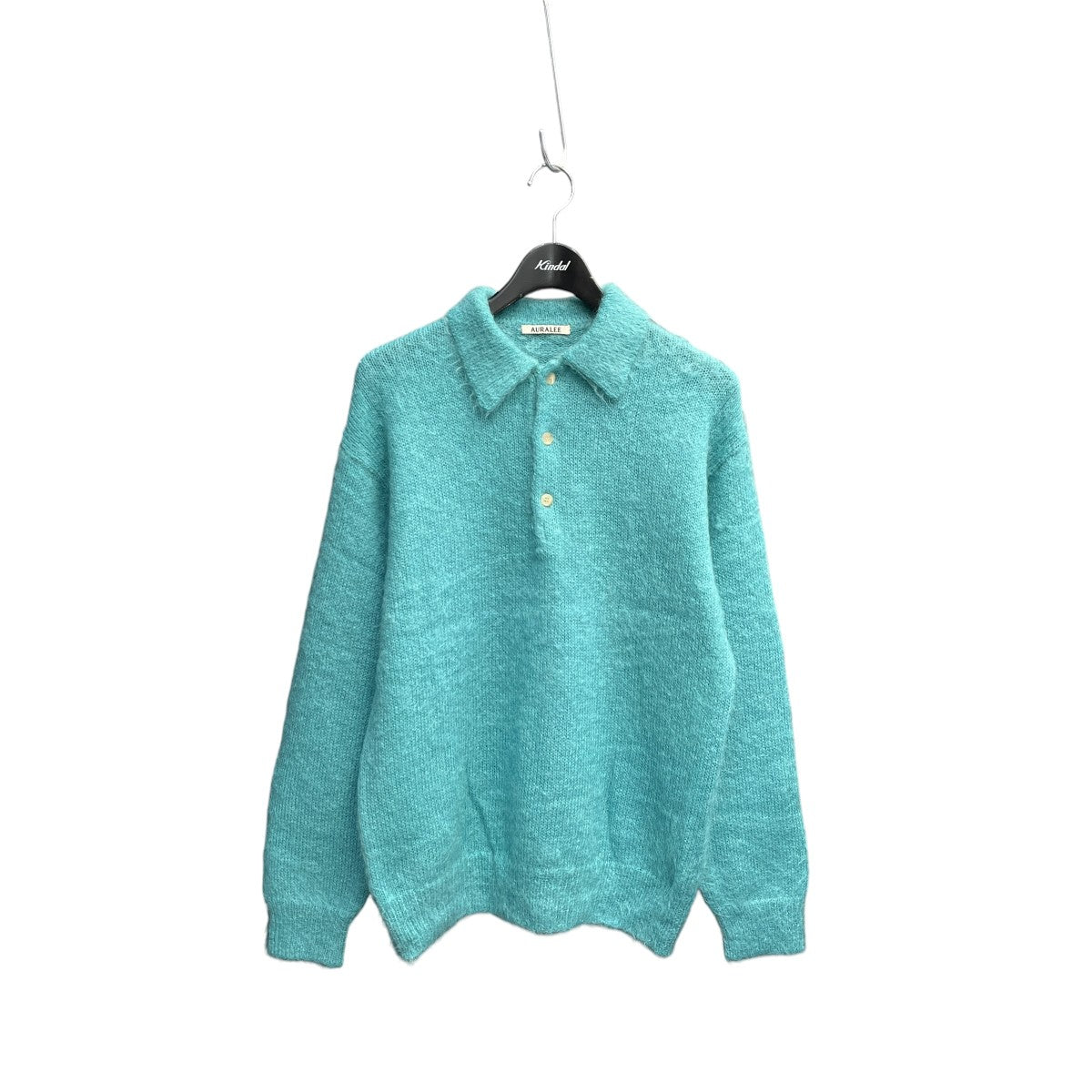 22AWBRUSHED SUPER KID MOHAIR KNIT POLO長袖ニットA22AP02KM