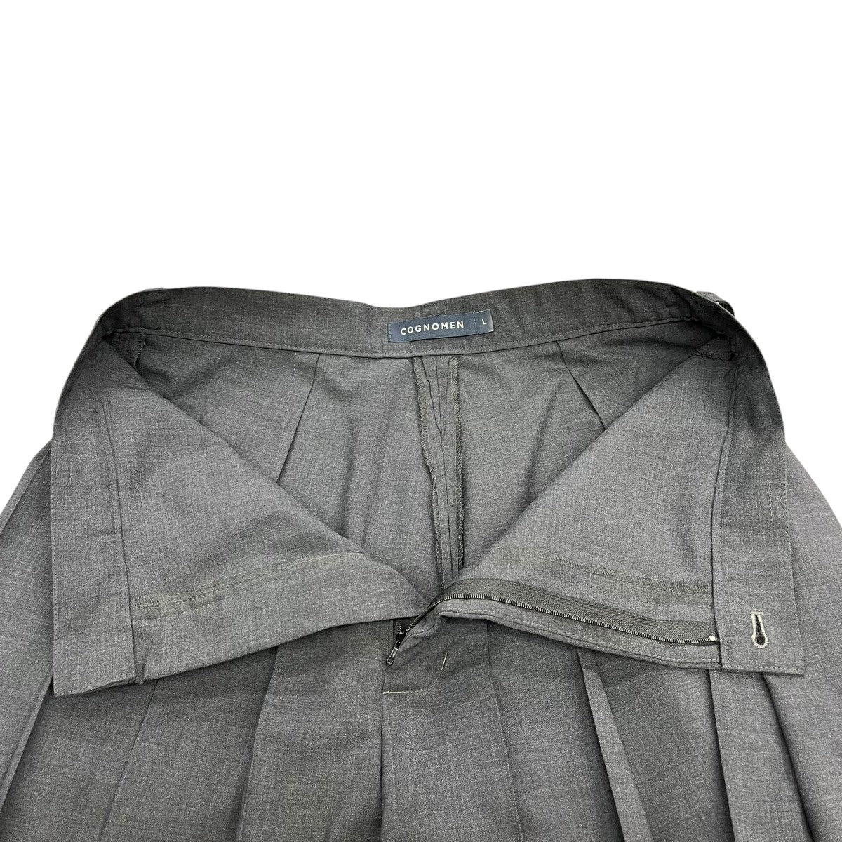 COGNOMEN PLEATED LAYERED PANTSスラックスTC PT M02 古着・中古-3枚目のアイテム画像