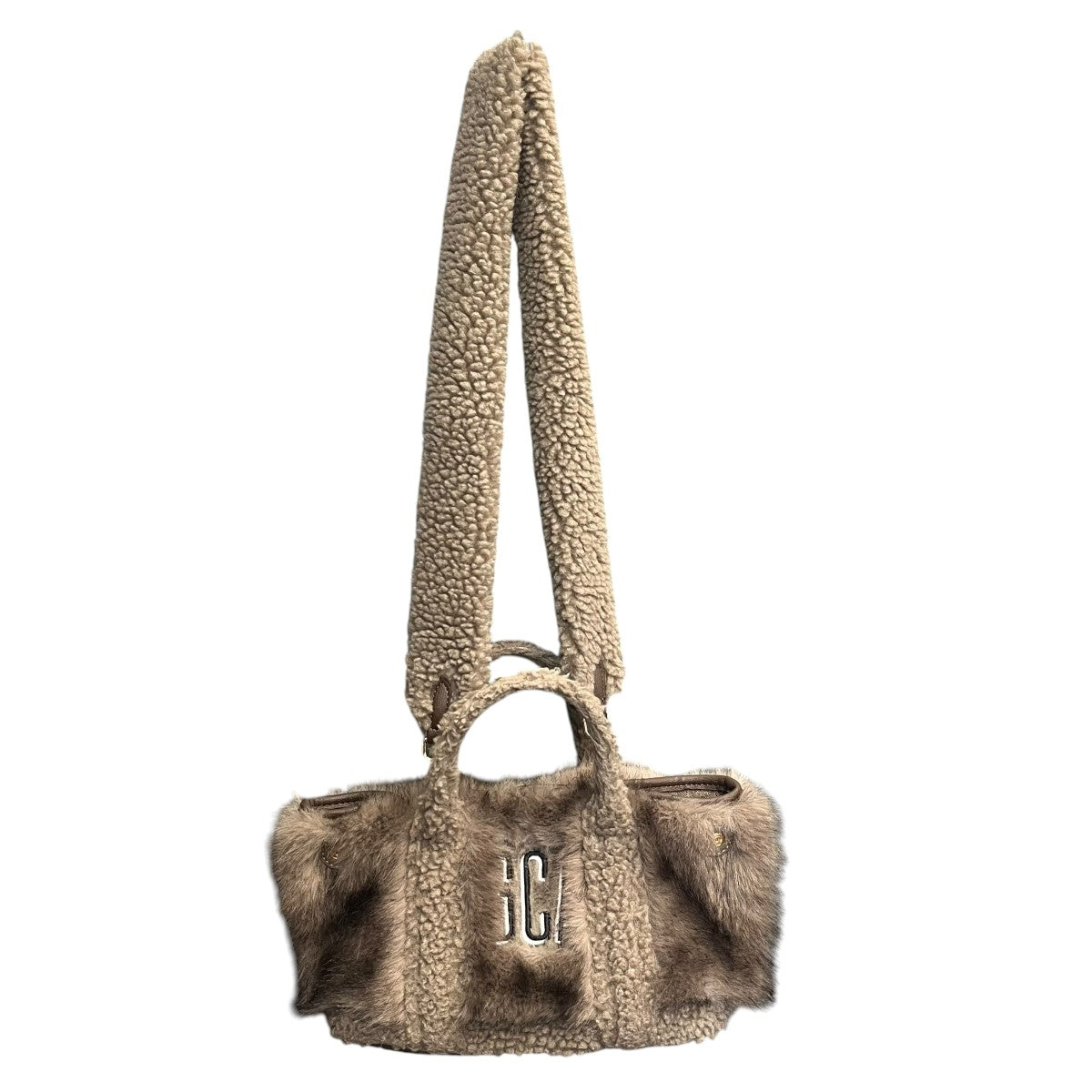 25AWGCA EMB FAUX FUR PINT TOTE2WAYバッグ