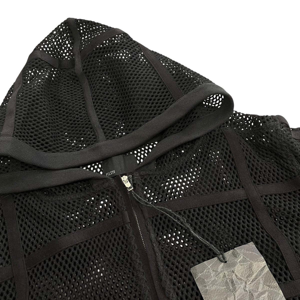 FILTH PRISONER MESH ZIP UP HOODIEメッシュジップフーディー 古着・中古-3枚目のアイテム画像