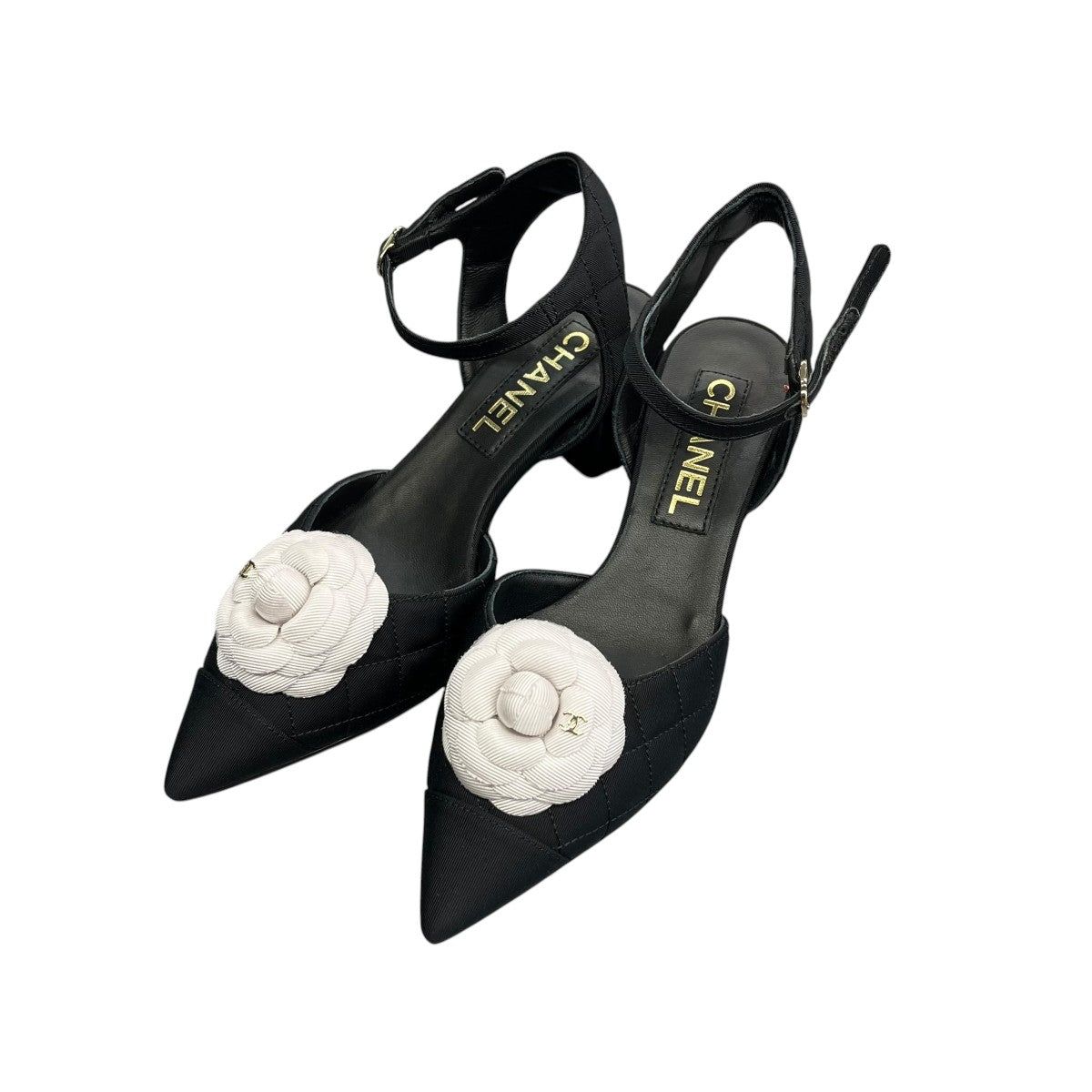 CHANEL カメリアポインテッドトゥパンプスG38365 古着・中古-1枚目のアイテム画像