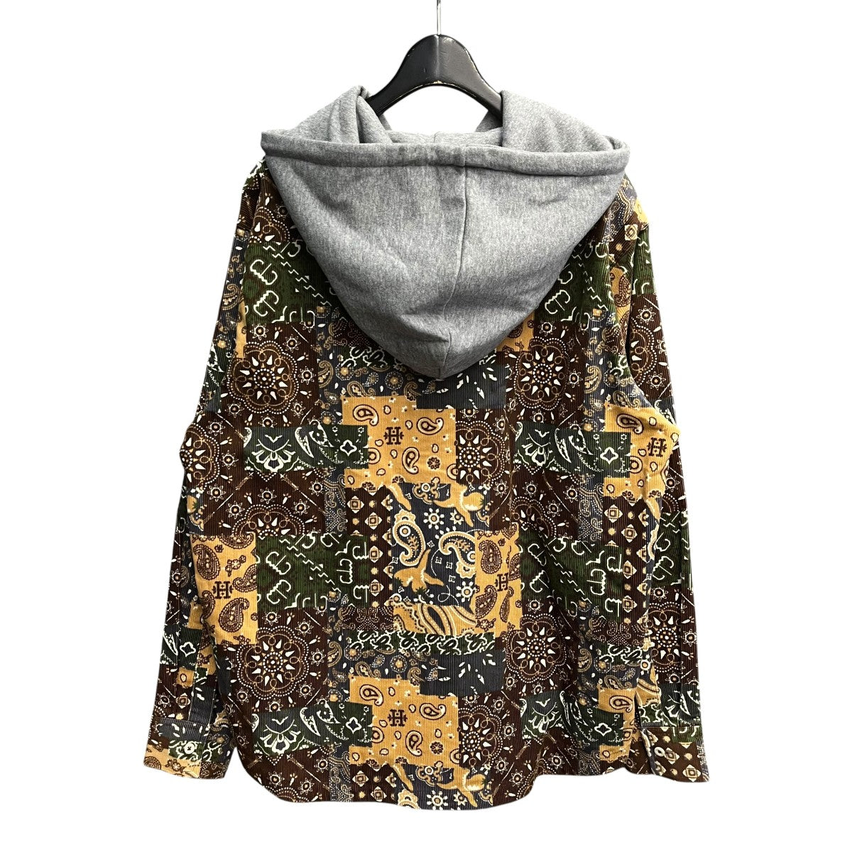 HUF PATCHWORK CORD HOODED JACKETシャツパーカーWJK0028 古着・中古-2枚目のアイテム画像