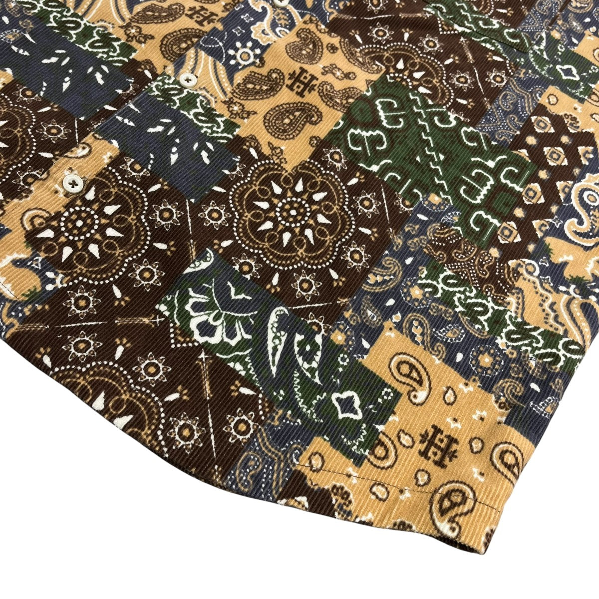 HUF PATCHWORK CORD HOODED JACKETシャツパーカーWJK0028 古着・中古-5枚目のアイテム画像
