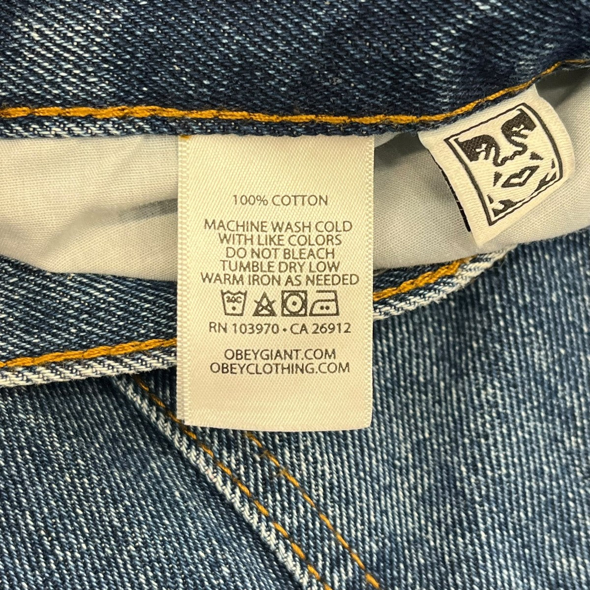 OBEY バギーデニムパンツ 古着・中古-6枚目のアイテム画像