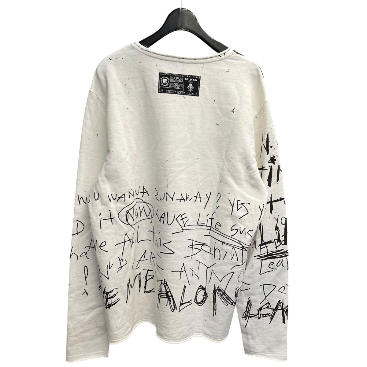 BALMAIN スウェットJQ042GB78 古着・中古-2枚目のアイテム画像