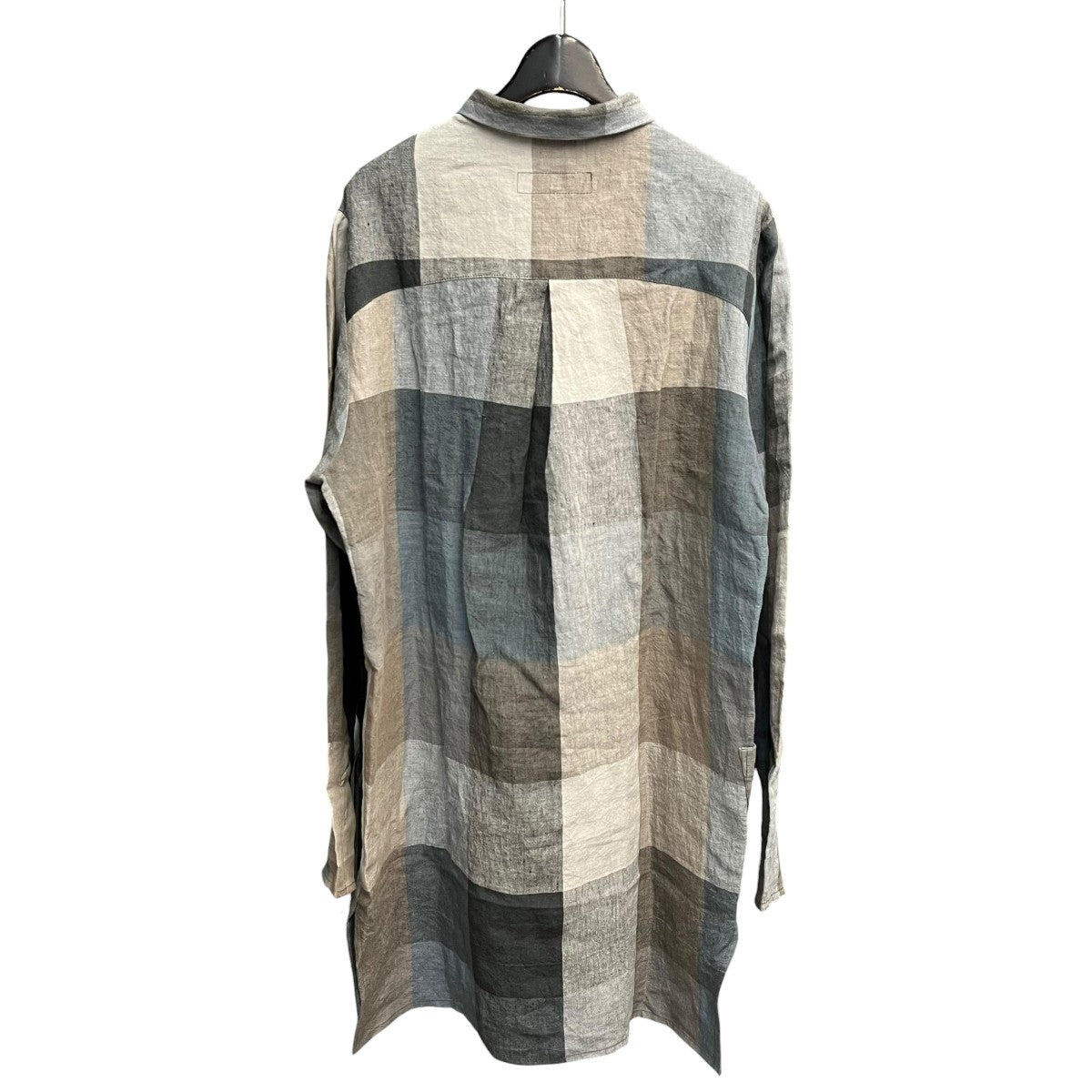 Hannibal Big Checks Tunic Shirtロングシャツparsa 106 古着・中古-2枚目のアイテム画像