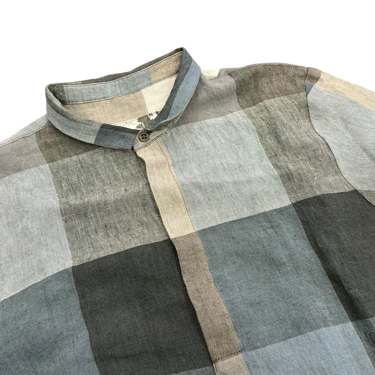 Hannibal Big Checks Tunic Shirtロングシャツparsa 106 古着・中古-3枚目のアイテム画像