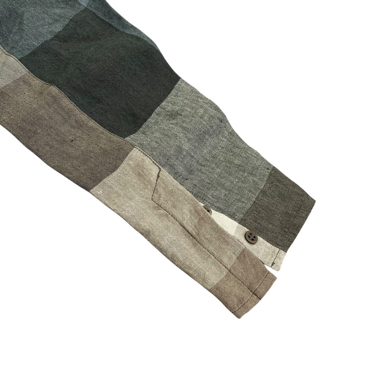 Hannibal Big Checks Tunic Shirtロングシャツparsa 106 古着・中古-4枚目のアイテム画像