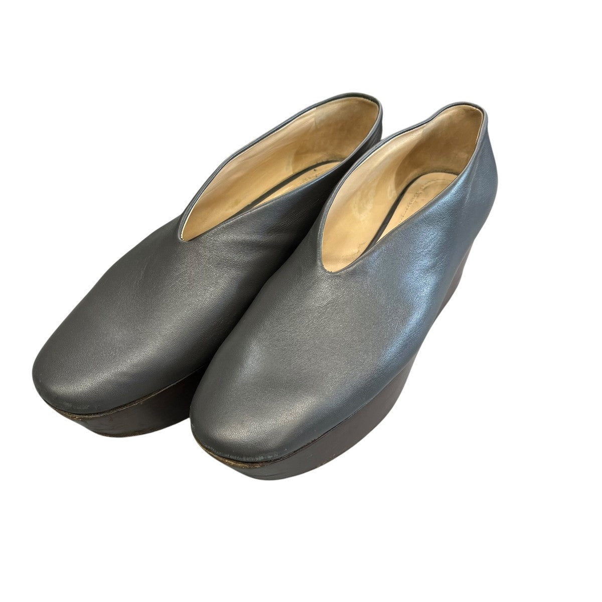 LEMAIRE Wedge Slippersレザーシューズ 古着・中古-1枚目のアイテム画像