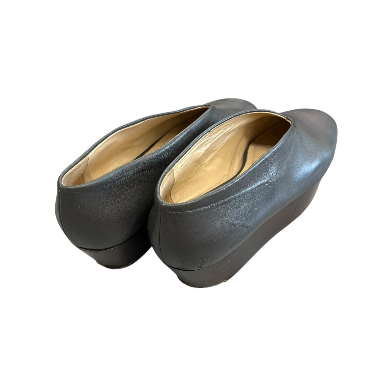LEMAIRE Wedge Slippersレザーシューズ 古着・中古-2枚目のアイテム画像