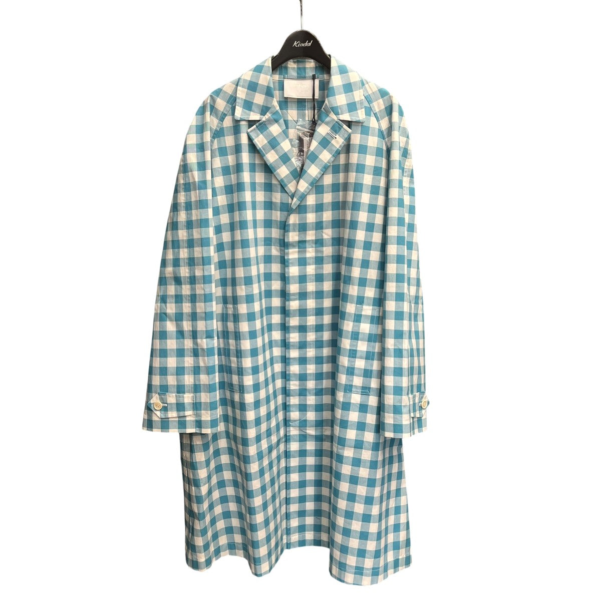 PRADA ギンガムチェック チェスターコートSGC215 S231 12OB 古着・中古-1枚目のアイテム画像