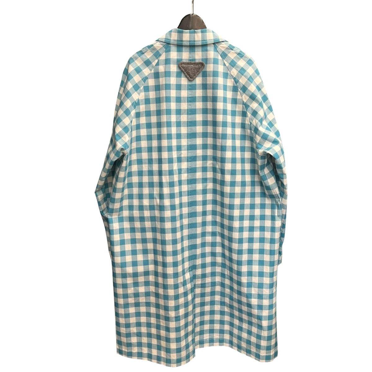 PRADA ギンガムチェック チェスターコートSGC215 S231 12OB 古着・中古-2枚目のアイテム画像