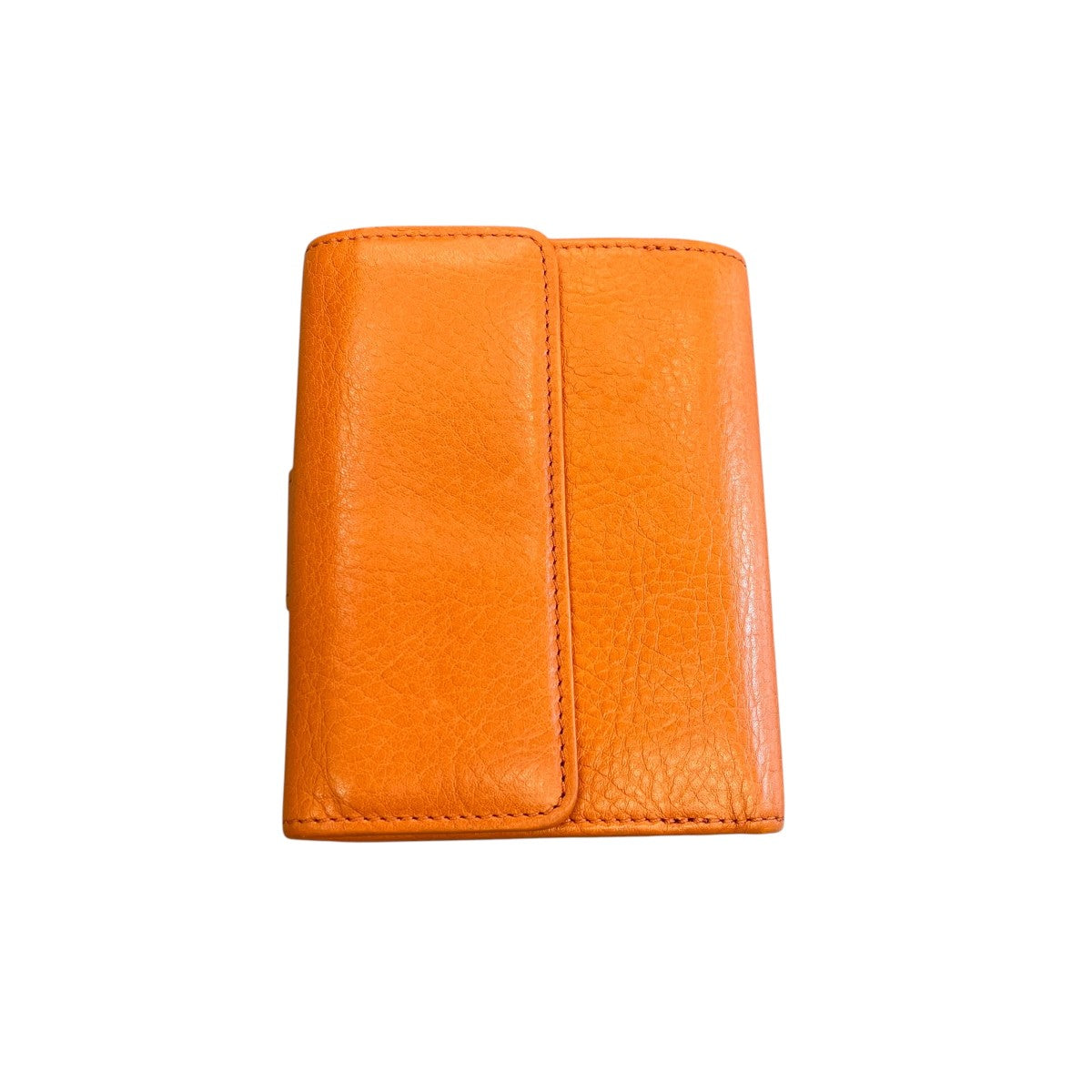 美品　ヒロフ　　シボ革　H金具　オレンジ HIROFU(ヒロフ) 二つ折り財布 レザー ウォレット財布 オレンジ サイズ