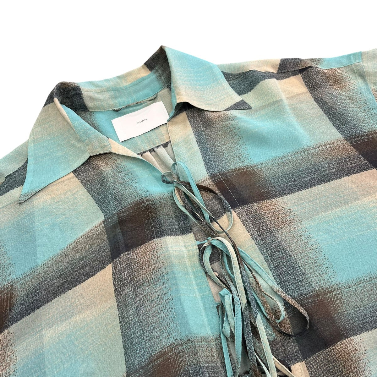 SUGARHILL SHEER OMBRE PLAID ONE-PIECEシャツワンピース2441000514 古着・中古-3枚目のアイテム画像