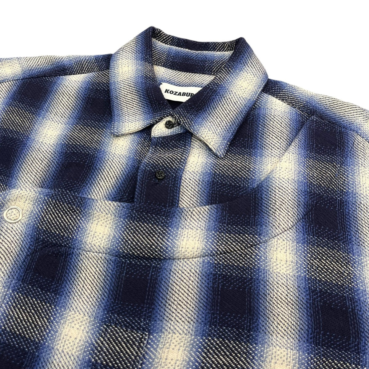 KOZABURO ロングチェックシャツ3115 S 203 古着・中古-3枚目のアイテム画像