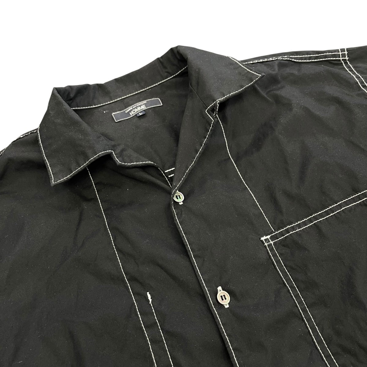 COMME des GARCONS HOMME 25AWGarment-Washed Cotton Broadcloth長袖シャツHP-B012 古着・中古-3枚目のアイテム画像